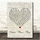 Roxy Music More Than This Script Heart Song Lyric Print