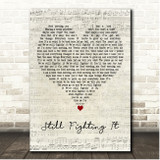 Ben Folds Still Fighting It Script Heart Song Lyric Print