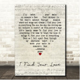 Beth Nielsen Chapman I Find Your Love Script Heart Song Lyric Print