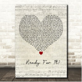 Taylor Swift Ready For It Script Heart Song Lyric Print