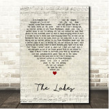 Taylor Swift The Lakes Script Heart Song Lyric Print