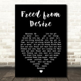 GALA Freed from Desire Black Heart Song Lyric Music Art Print