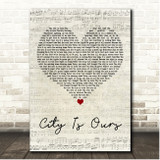 Big Time Rush City Is Ours Script Heart Song Lyric Print
