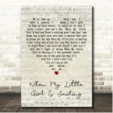 The Drifters When My Little Girl Is Smiling Script Heart Song Lyric Print