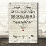 The Mountain Goats Possum by Night Script Heart Song Lyric Print
