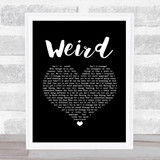 Hanson Weird Black Heart Song Lyric Music Art Print