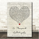 The Shires A Thousand Hallelujahs Script Heart Song Lyric Print