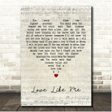 Billy Strings Love Like Me Script Heart Song Lyric Print