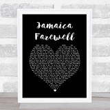Harry Belafonte Jamaica Farewell Black Heart Song Lyric Music Art Print