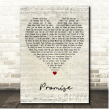 Tori Amos Promise Script Heart Song Lyric Print