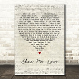 Tove Styrke Show Me Love Script Heart Song Lyric Print