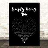 Isla Grant Simply Being You Black Heart Song Lyric Music Art Print