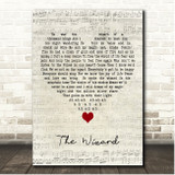 Uriah Heep The Wizard Script Heart Song Lyric Print