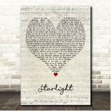 Westlife Starlight Script Heart Song Lyric Print
