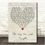 Westlife The Way You Look Tonight Script Heart Song Lyric Print