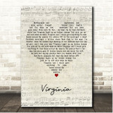 Whiskey Myers Virginia Script Heart Song Lyric Print