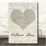 Bonnie & Clyde Picture Show Script Heart Song Lyric Print