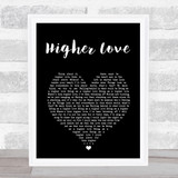 James Vincent McMorrow Higher Love Black Heart Song Lyric Music Art Print