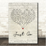 Boz Scaggs Just Go Script Heart Song Lyric Print