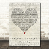 Brian and Michael Matchstalkkmen And Matchstalk Cats And Dogs Script Heart Song Lyric Print