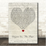 Bruno Mars Versace On The Floor Script Heart Song Lyric Print