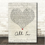 Chris Janson All In Script Heart Song Lyric Print