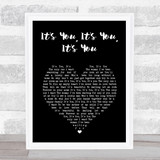 Joe Dolan It's You, It's You,It's You Black Heart Song Lyric Music Art Print