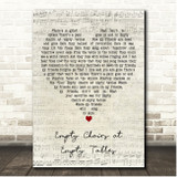 Claude-Michel Schönberg Empty Chairs at Empty Tables Script Heart Song Lyric Print