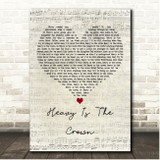 Daughtry Heavy Is The Crown Script Heart Song Lyric Print