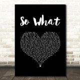 Anti Nowhere League So What Black Heart Song Lyric Music Art Print