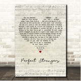 Deep Purple Perfect Strangers Script Heart Song Lyric Print