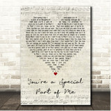 Diana Ross & Marvin Gaye Youre a Special Part of Me Script Heart Song Lyric Print