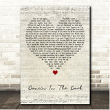 DJ Cammy Dancin In The Dark Script Heart Song Lyric Print