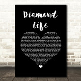 Julie McKnight Diamond Life Black Heart Song Lyric Music Art Print