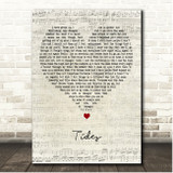 Ed Sheeran Tides Script Heart Song Lyric Print
