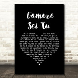 Katherine Jenkins L'amore Sei Tu (I Will Always Love You) Black Heart Song Lyric Music Art Print
