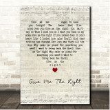 Elvis Presley Give Me The Right Script Heart Song Lyric Print