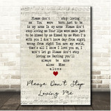 Elvis Presley Please Dont Stop Loving Me Script Heart Song Lyric Print