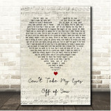 Engelbert Humperdinck Cant Take My Eyes Off of You Script Heart Song Lyric Print