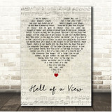 Eric Church Hell Of A View Script Heart Song Lyric Print