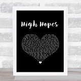 Kodaline High Hopes Black Heart Song Lyric Music Art Print