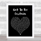 Kylie Minogue Got To Be Certain Black Heart Song Lyric Music Art Print