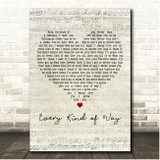 H.E.R. Every Kind of Way Script Heart Song Lyric Print