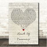 Halestorm Heart Of Novocaine Script Heart Song Lyric Print