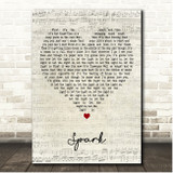 Amber Run Spark Script Heart Song Lyric Print