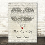 Hillsong The Power Of Your Love Script Heart Song Lyric Print