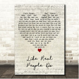 Hozier Like Real People Do Script Heart Song Lyric Print