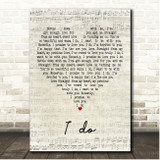 Ijahman Levi & Madge I do Script Heart Song Lyric Print