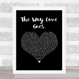 Lemar The Way Love Goes Black Heart Song Lyric Music Art Print