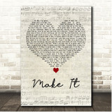 Jake Reese Make It Script Heart Song Lyric Print